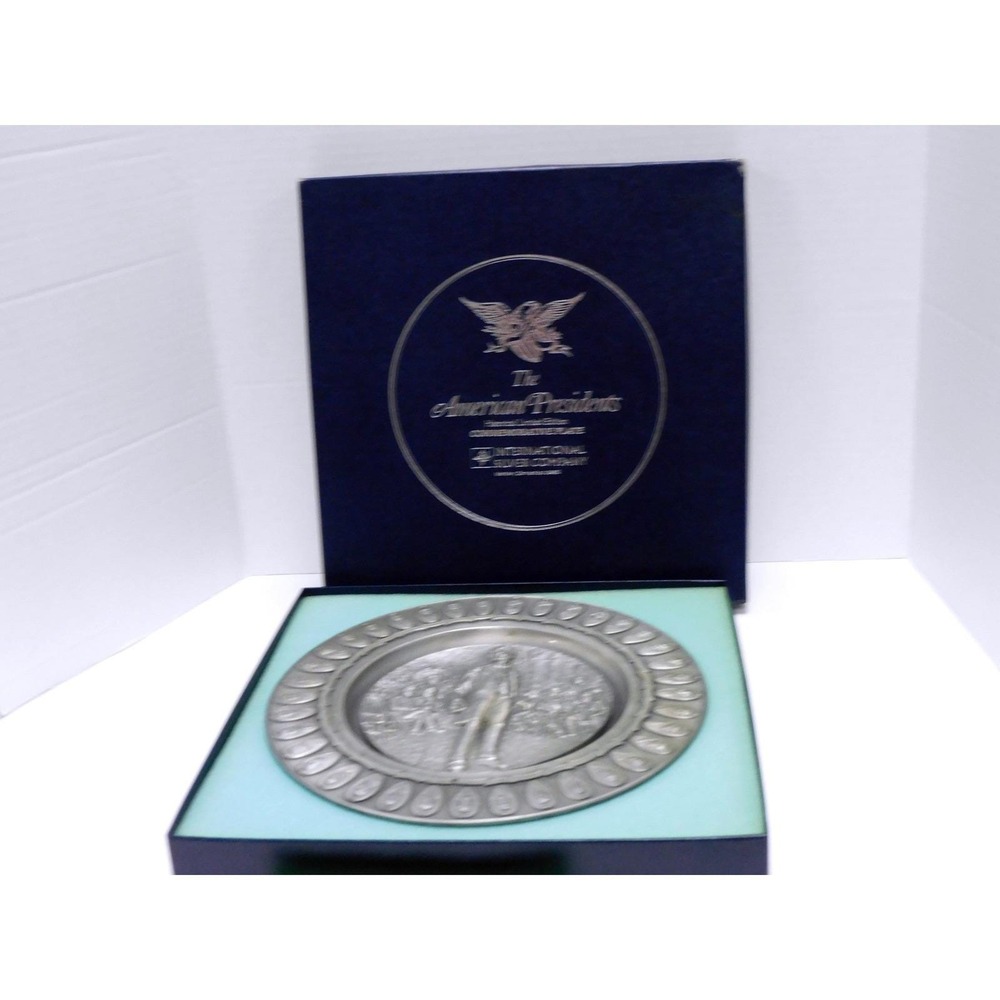 International Silver American Presidents Limited Edition Abe Lincoln Plate DH128